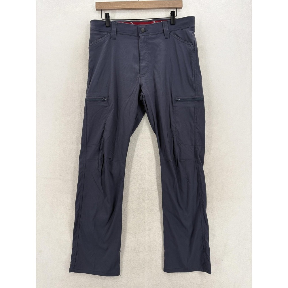 Wrangler Outdoor Series Pants Mens 33x30 Blue Stretch Lightweight Trail Outdoor